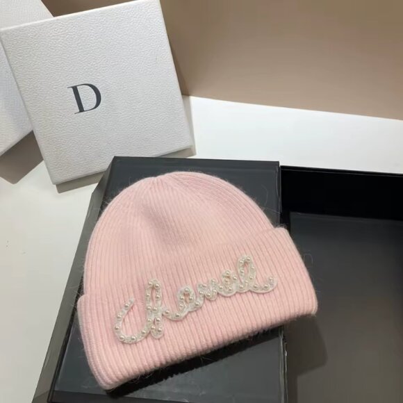 NWT Rabbit Hair Double Folded Edges knit beanie/hat main image 5